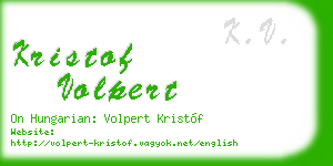 kristof volpert business card